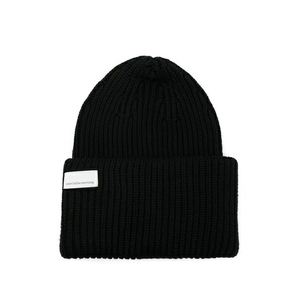 野球クラブ はたご屋 ザ 燕尾服 メンズ かぶり笠 佩び物 Ribbed wool beanie Black