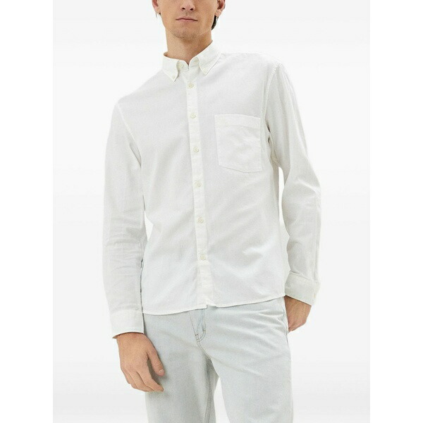 マルコポーロ メンズ ティーシャツ トップス Button-down shirt White