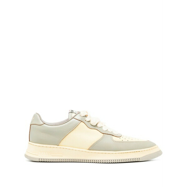 ミハラヤスヒロ メンズ スニーカー シューズ Rosy pointed-toe leather sneakers Yellow