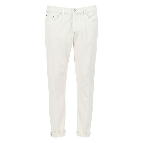 ドンダップ メンズ デニムパンツ ボトムス Tcon cuffed jeans White|asty