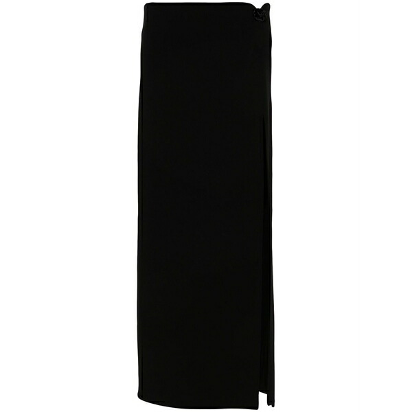 マグダ・ブトリム レディース スコート ボトムス Floral-appliqu￡ wool-blend skirt Black