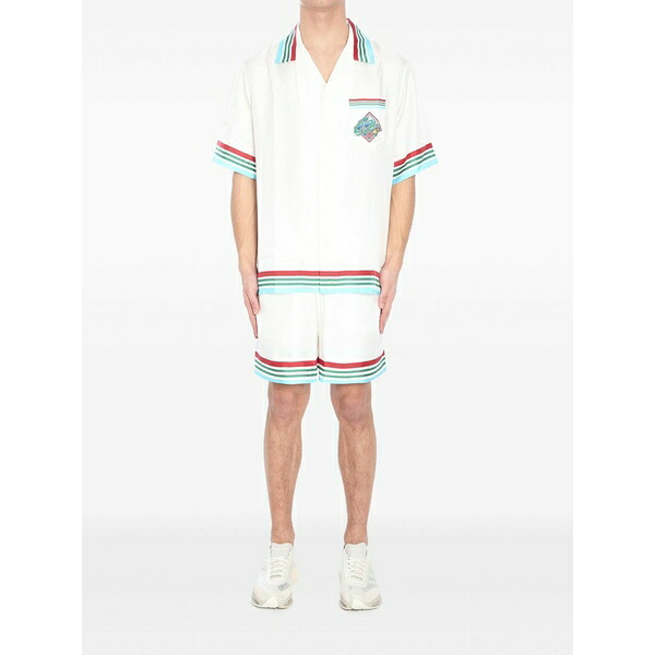 カサブランカ メンズ プルオーバー トップス Casa way world series shirt White