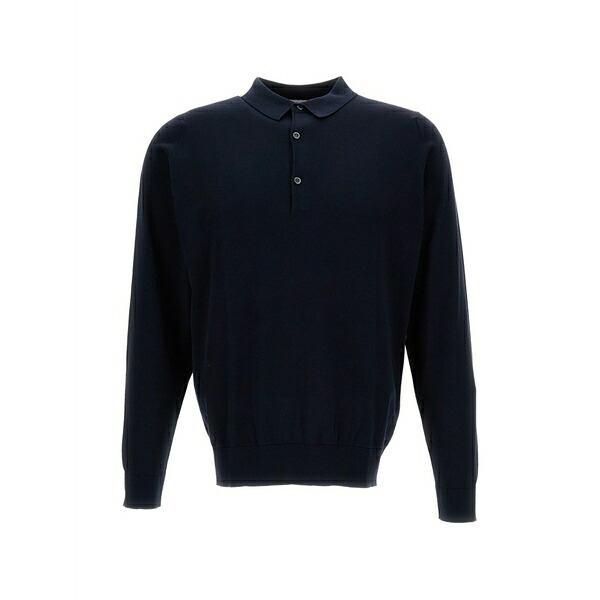 ジョンスメドレー メンズ スポーツシャツ トップス Bradwell polo shirt Blue
