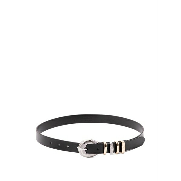 ツイン仕掛ける レディース 胴締め 佩び物 Buckle belt Black