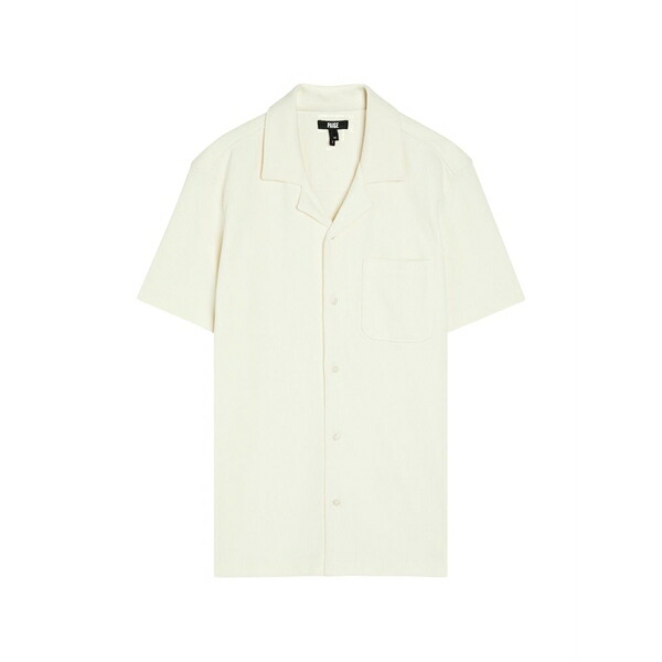 ページ メンズ プルオーバー トップス Oliver short-sleeved ribbed-knit shirt Neutrals