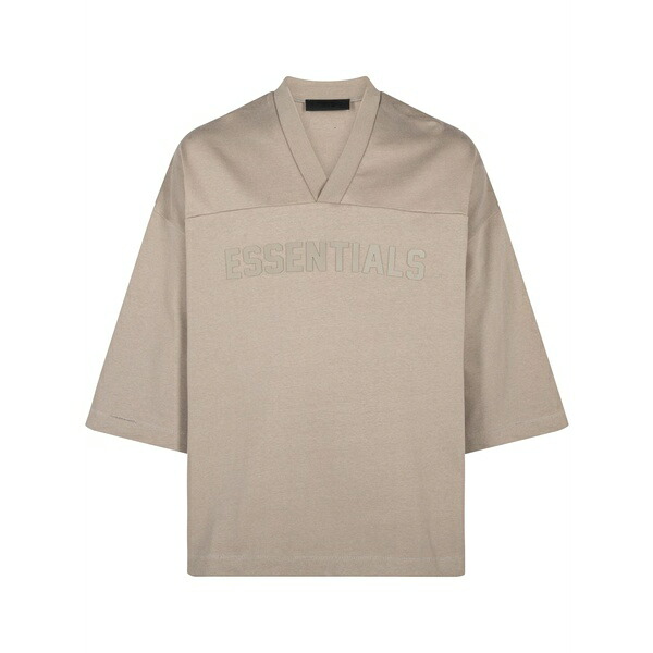 エフオージーエッセンシャルズ メンズ プルオーバー トップス Logo-embossed t-shirt Neutrals