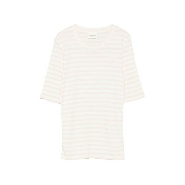 クローズド レディース ティーシャツ トップス Striped  t-shirt White