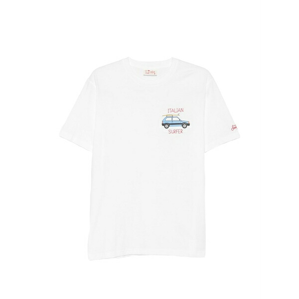 エムシーツーセイントバース メンズ プルオーバー トップス X panda portofino graphic-print t-shirt White