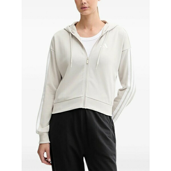 アディダス レディース パーカー・スウェットシャツ アウター Essentials logo-detail hoodie Neutrals