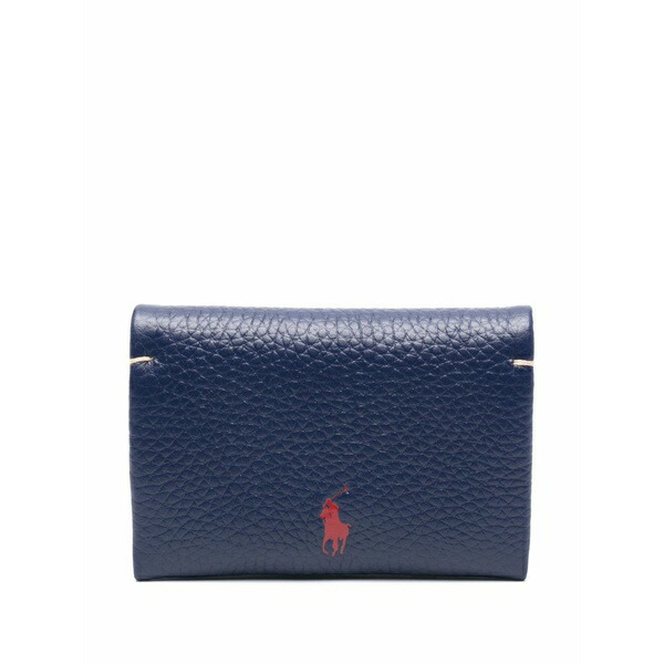 ラルフローレン レディース 紙入れ 付属品 Polo play leather wallet Blue