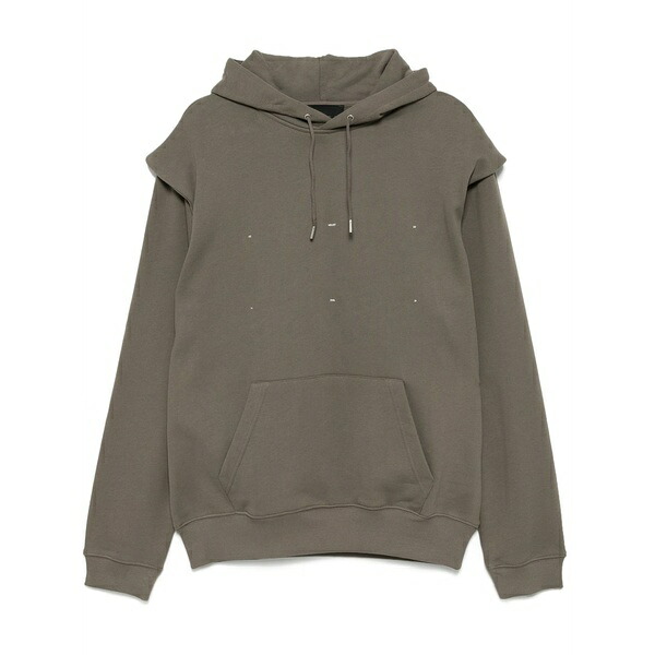 ヘリオットエミル メンズ パーカー・スウェットシャツ アウター Logo print hoodie Neutrals