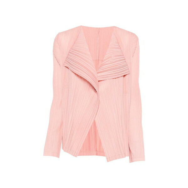 イッセイミヤケ レディース 上衣＆上衣 アウター Pleated shawl-collar jacket Pink