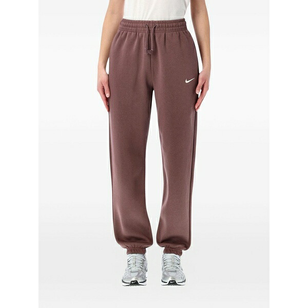 ナイキ レディース 心地よいズボン下 ボトムス Logo-detail drawstring-fastening track pants Brown