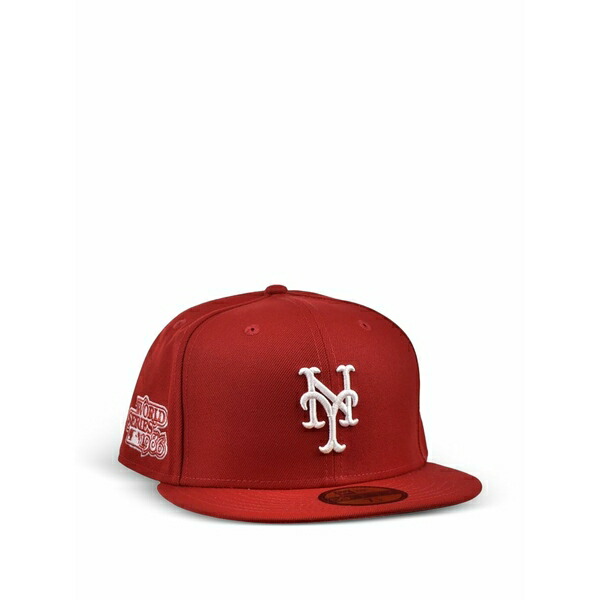 ニュー内鰓 メンズ かぶり笠 添え物 59fifty new york mets world series 1986 fitted cap Red