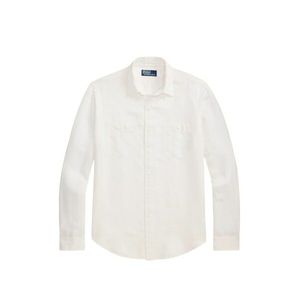 ラルフローレン メンズ プルオーバー トップス Buttoned chest-pocket shirt White
