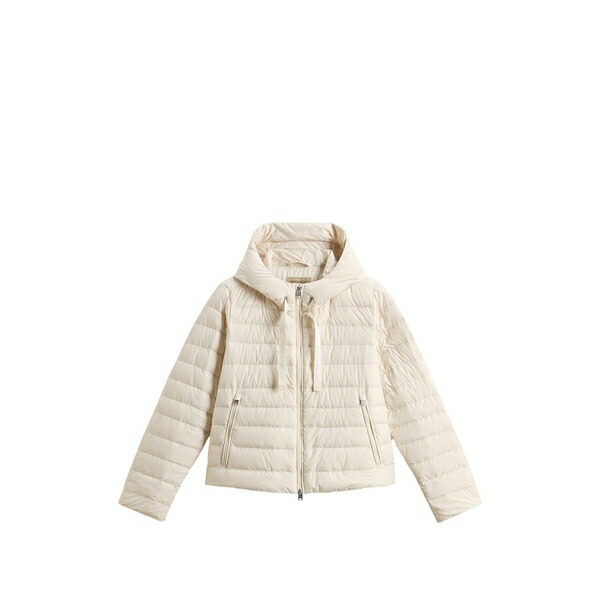 羊毛 一財産 レディース 上衣＆上衣 アウター Hooded quilted jacket White