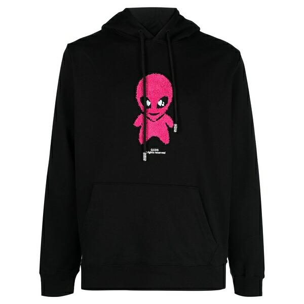 ジーシーディーエス メンズ パーカー・スウェットシャツ アウター Alien-patch cotton hoodie Black
