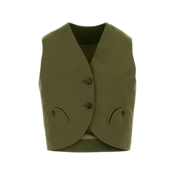 ブレイズ ミラノ レディース カットソー トップス Button vest Green