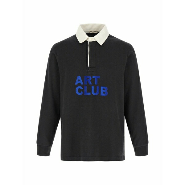 J.W.アンダーソン メンズ スポーツシャツ トップス Art club embroidery polo-shirt Black