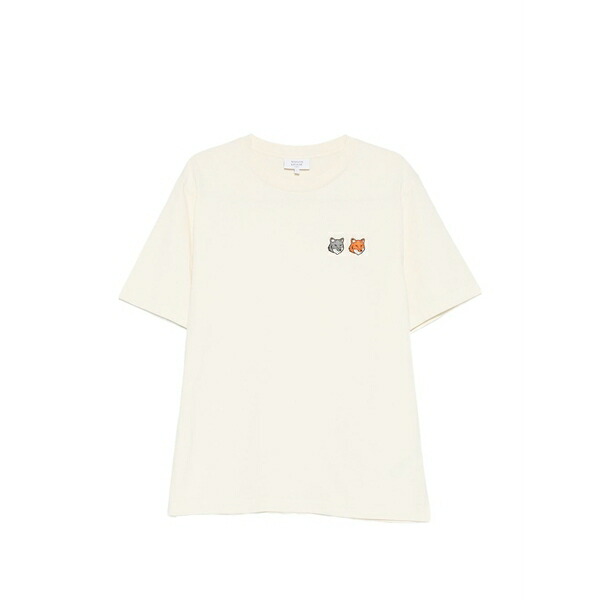 棲み家 狐狸 メンズ プルオーバー トップス Double fox head t-shirt Neutrals