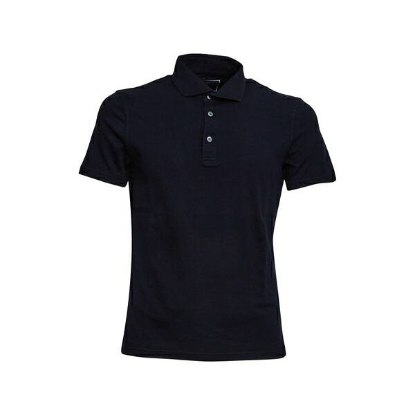 フェデーリ メンズ スポーツシャツ トップス Mother-of-pearl button polo shirt Blue