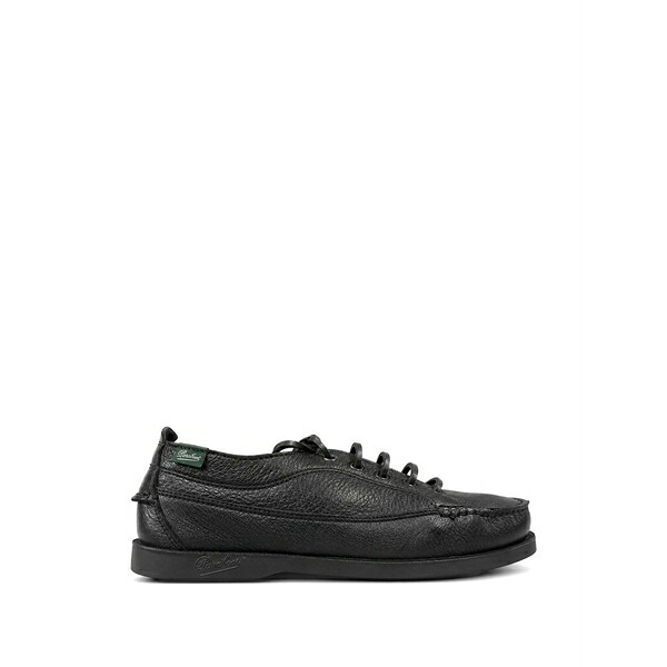 パラブーツ メンズ 御召しものシューズ シューズ Grained-leather derby shoes Black