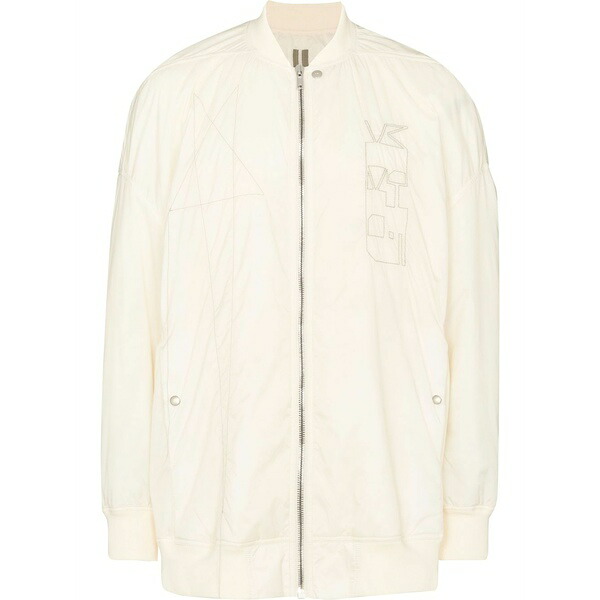 リックオウエンス メンズ 上衣＆上衣 アウター Embroidered logo bomber jacket Neutrals