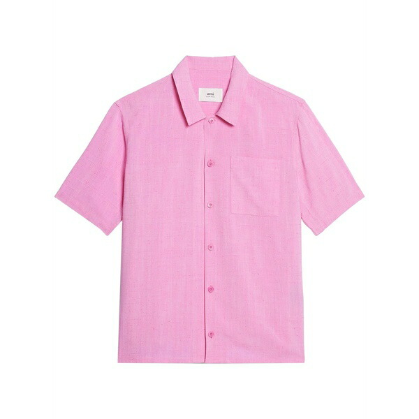 アミ メンズ シャツ トップス Short-sleeve shirt Pink|asty
