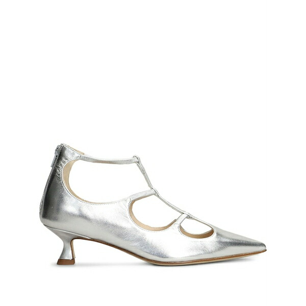 アンナ・エフ レディース パンプス シューズ 50粍 leather pumps  Silver