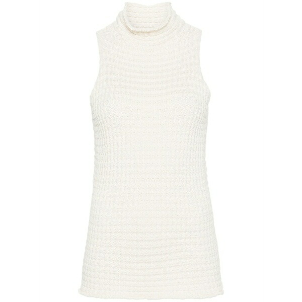 ジル・サンダー レディース カットソー トップス High-neck knitted top Neutrals