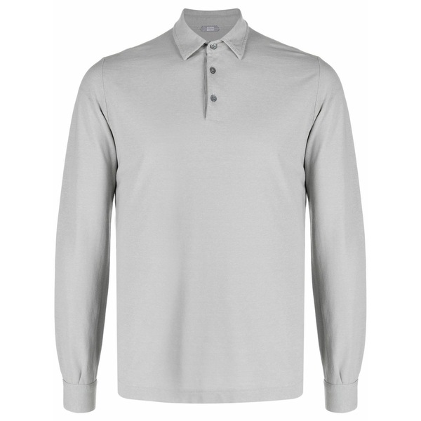 ザノーネ メンズ スポーツシャツ トップス Ice cotton polo shirt Grey