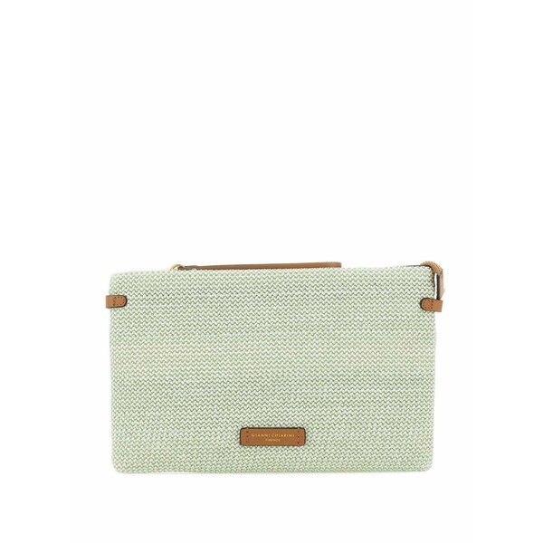 ジャンニ・キアリーニ レディース クラッチペダル御徒面子 御徒面子 Small hermy straw clutch bag Green