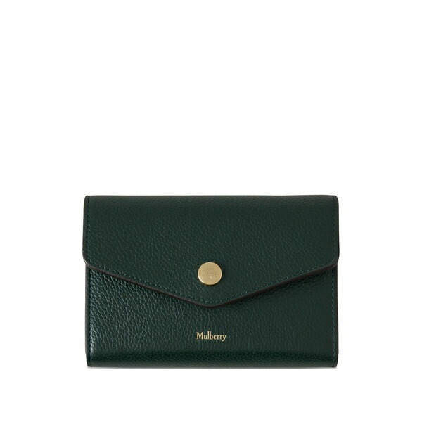 マル木ノ実 レディース 金入れ 付属物 Grained-leather press-stud wallet Green