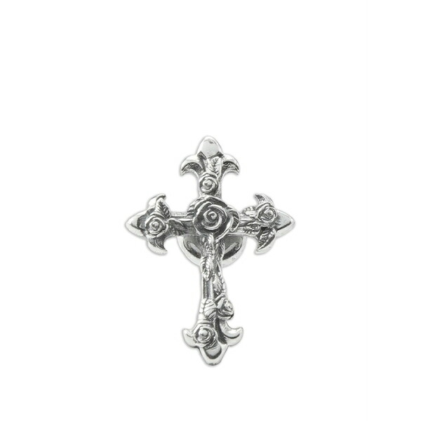 エマニュエレ ビコッキ メンズ ピアス・イヤリング 付属物 Rose-cross earring Silver