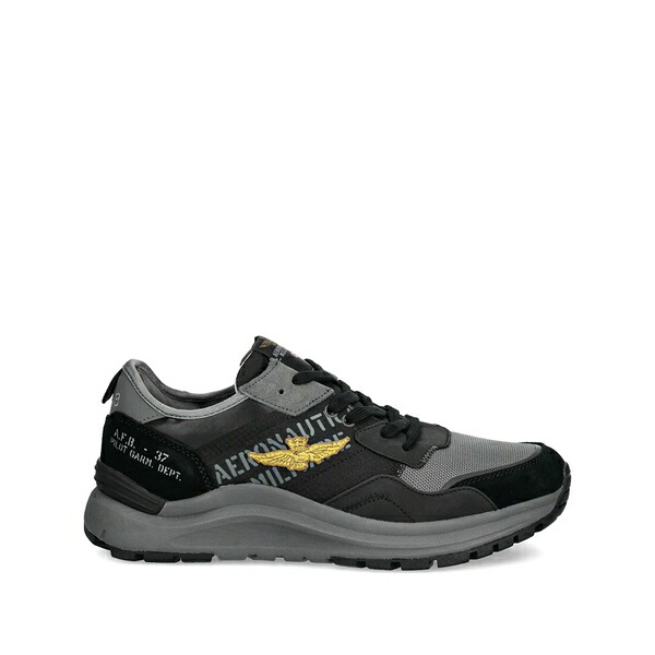 アエロナウティカ ミリターレ メンズ スニーカー シューズ Lace-up sneakers Black