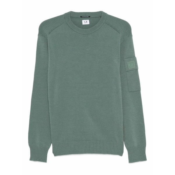 シーピーカンパニー メンズ 編み物\u0026スウェーター アウター Patch-pocket crew-neck sweater Green