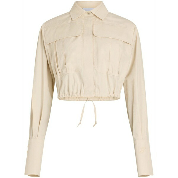 ジャンパトゥ レディース ティーシャツ トップス Cropped safari poplin shirt  Neutrals