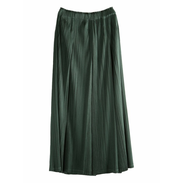 筋目 プリーズ イッセイ ミヤケ レディース スコート ボトムス Pleated MIDI skirt Green