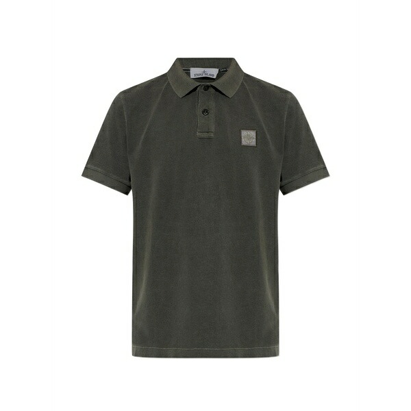 ストーンアイランド メンズ スポーツシャツ トップス Logo-patch polo shirt Green