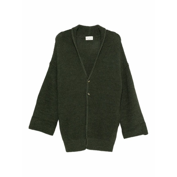 マリア レディース カーディガン アウター Buttoned cardigan Green｜asty