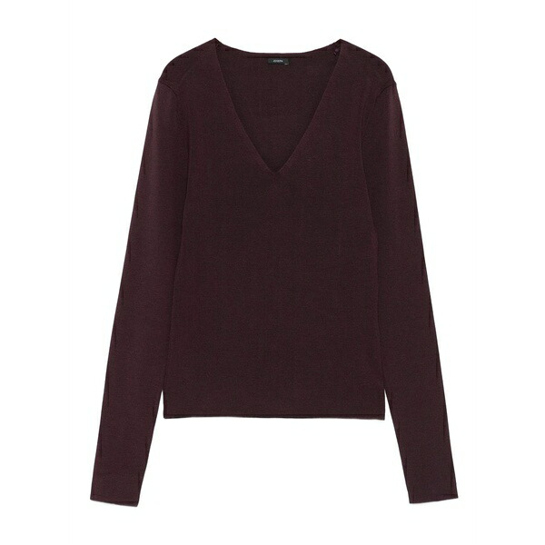 ジョセフ レディース 編み物\u0026スウェーター アウター V-neck long-sleeve sweater  Red