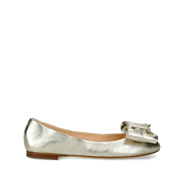 エージーエル レディース サンダル シューズ Bow-embellished ballet flats Gold