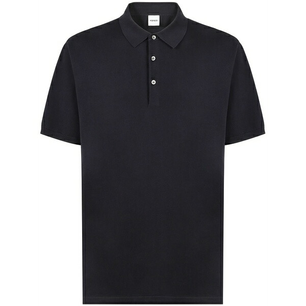 アスペジ メンズ スポーツシャツ トップス Cotton polo shirt Blue