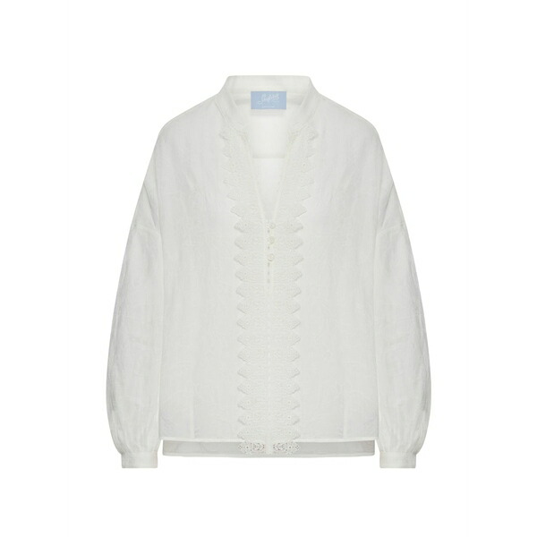 シーフェア レディース プルオーバー トップス Lena lace-details blouse White