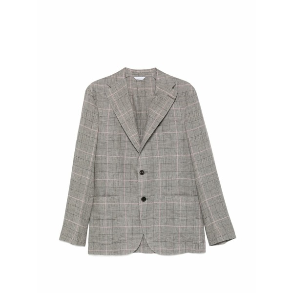ボリオリ メンズ 上衣＆上衣 アウター Check-pattern blazer Grey