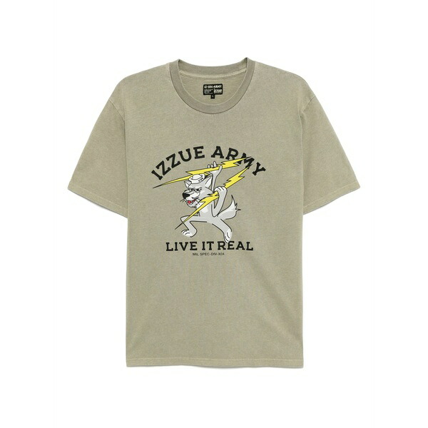 イズエ メンズ プルオーバー トップス Graphic-print t-shirt Neutrals