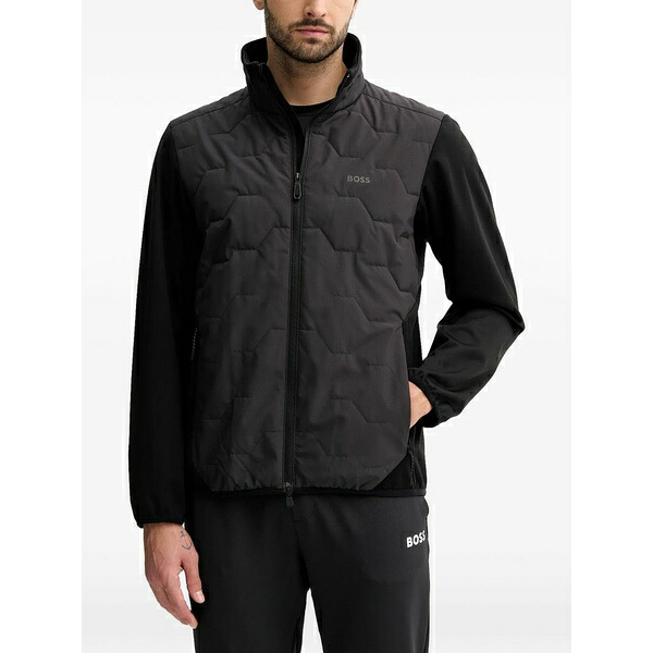 主任者 メンズ 上衣＆上衣 アウター Quilted logo jacket Black