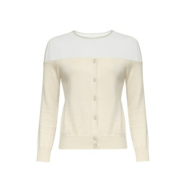 マルタンマルジェラ レディース ジレー アウター Transparent knit cardigan Neutrals