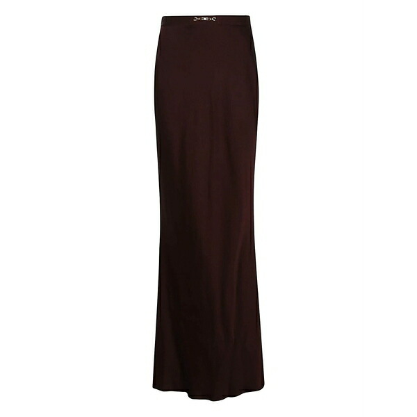 エリザベスフランキ レディース スコート ボトムス Bias-cut mermaid skirt Brown