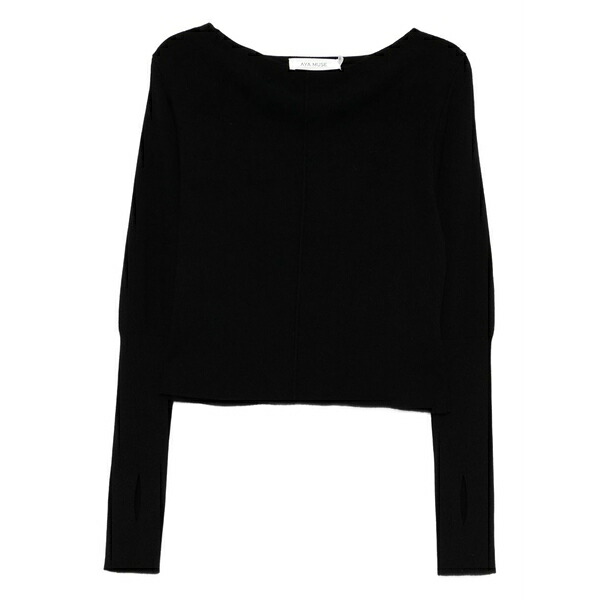 アヤ ムーサ レディース 編み物\u0026スウェーター アウター Long-sleeves jumper Black